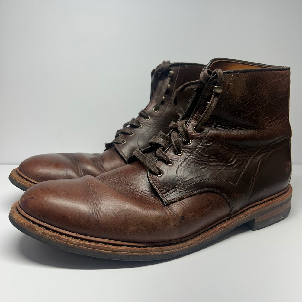 Allen Edmonds Higgins Mill Brown Leather Mens Size 13 D Boots 7562 Dainite Sole